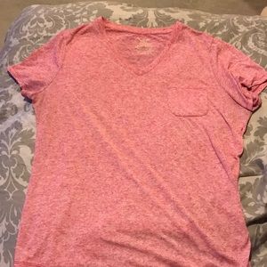 Pink V neck tee